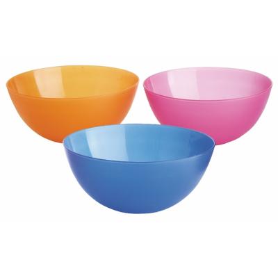 China Sustainable Solid Color Compact Kitchen Bowls Plastic Mixing Salad Bowl Serving Round Plastic Food Bowls for sale