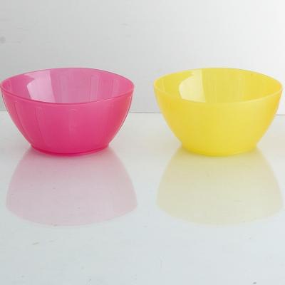 China Viable Wholesale Custom Sizes Color Reusable Plastic Soup Bowl Mixing Bowls Set PP Plastic Salad Bowl for sale