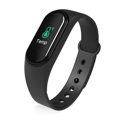 China Wholesale High Quality M4 Touch Screen Smart Wristband, IP65 Waterproof New Men's Women's Body Temperature Watch Smart Wristband for sale