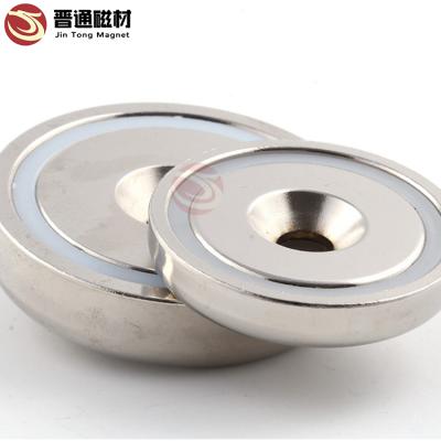 China Industrial Magnet Customized Ring Neodymium Countersunk Chuck Pot Magnet D20 42 60Mm for sale