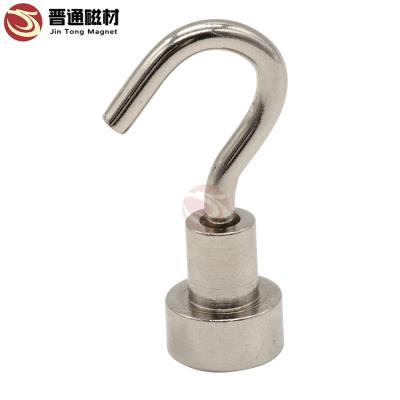 China Popular Industrial Magnet Hook Ndfeb Iron Boron Magnet With Screw Heavy Duty Neodymium Cup Magnet for sale