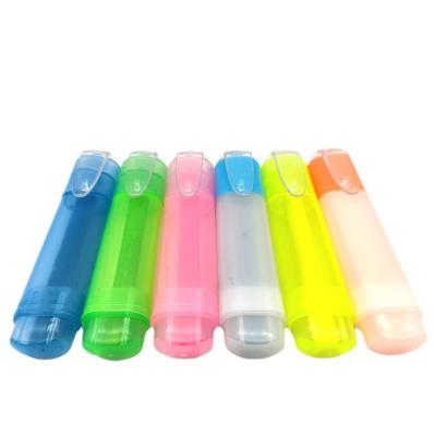 China Promotional Markers & Highlighter Bars Marker Pen 6 Color Solid-Liquid Fluorescent Highlighter Pen Marker for sale