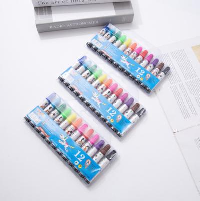 China 12-color cartoon washable non-toxic watercolor pen for students and kids art XM-022 for sale