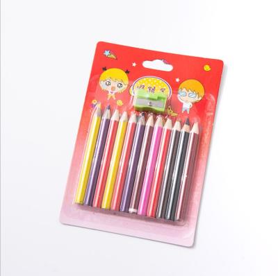 China 12Colouirs School Children's Art Drawing Colored Pencil Blister Cards With A Pencil Sharpener for sale