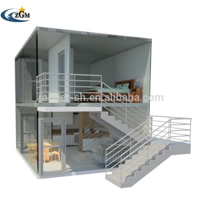 China Prefab High Quality Living Home Car Park Double Layer Container Houses Luxury for sale