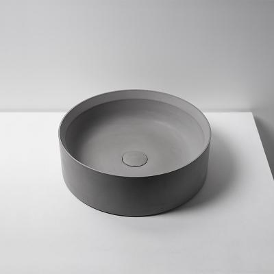 China Hot Selling Concrete Wash Hand Basin Terrazzo Concrete Sink For Hotel Villa Bathroom Sink for sale