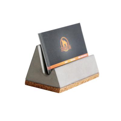 China Concrete Hot Selling Marbling Marble Decoration Phone Stand Desktop Card Holder For Office Desk Storage for sale