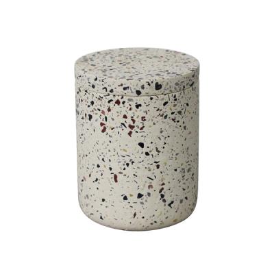 China Modern popular hot selling luxury candle jar modern terrazzo candle jar candle jar for sale