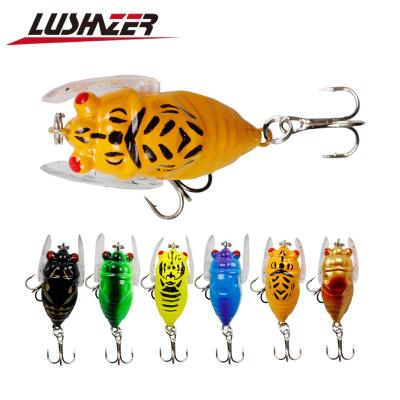 China ABS Plastic LUSHAZER Fishing Lure 6G/4.5CM Cicada Lures Squid Pen Thruster Plastic Insect Lure Manufacturers Directly Sale for sale