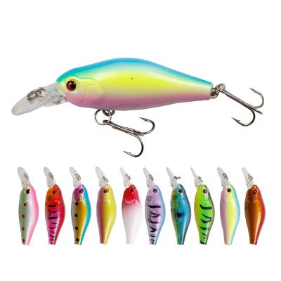 China ABS LUSHAZER Top Water Plastic Sets 7g /7cm Long Tab Minnow Bass Fishing Bass Lure Floating Hard Groundbait for sale