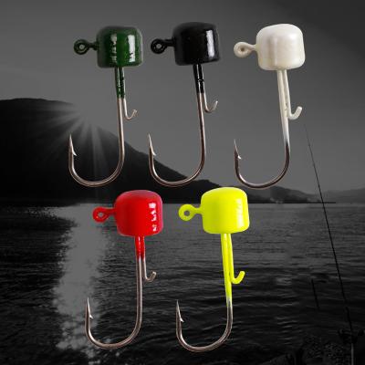 China Ourdoor Fishing LUSHAZER 1.2/2/3/4.8/5.8G Fishing Wireline Carbon Worm Hook With Lead Fishing Sinker Lead Weighed Hooks 14 Jig Head ned for sale