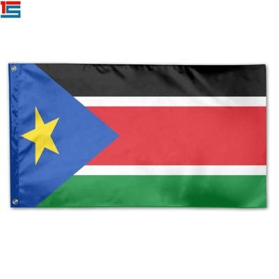 China 3*5ft Outdoor Advertising Display 100% Polyester South Sudan National Country Flags for sale