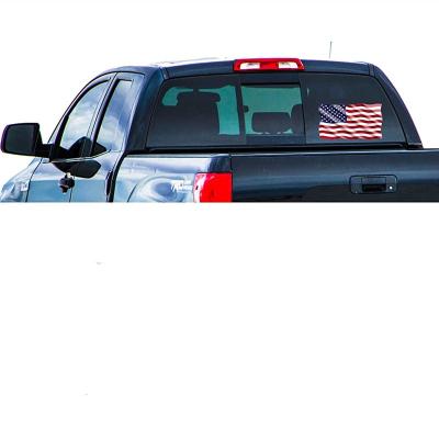 China Large 10x6 Patriotic Waving Waving Patriotic Auto Vinyl USA Flag 10x6 Car Truck Window Decal Sticker American for sale