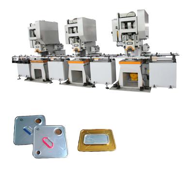 China Square Can Base And Cover 18 Liter Rectangular / Square Tin Can (spout) Making Machine Production Line for sale