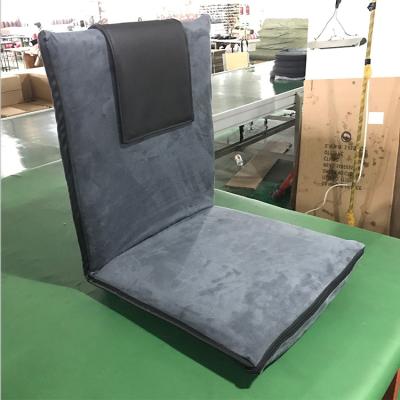 China NEW Foldable Comfortable Padded Adjustable Stadium Seat Back Folding Floor Recliner Gaming Chair for sale