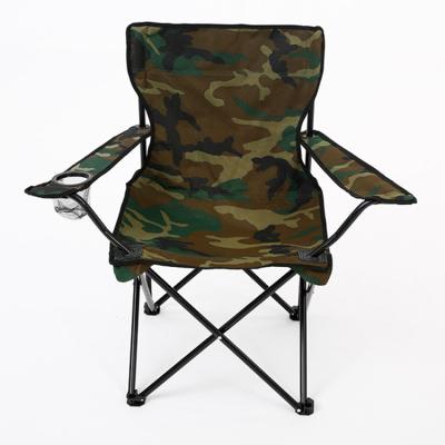 China Large Modern Outdoor Folding Chair Armrest Beach Navy Camouflage Camping Chair Tube Kids Steel Chair for sale