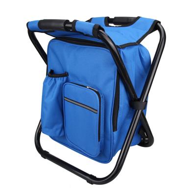 China Travel Easy-Carrying Hiking Backpack Fishing Folding Outdoor Portable Picnic Chair With Cooler Bag for sale