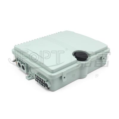 China 12 Core Fiber Distribution Box 2 In 12 Out IP66 ABS PC Double Sided Tray Splitter Distribution Box for sale