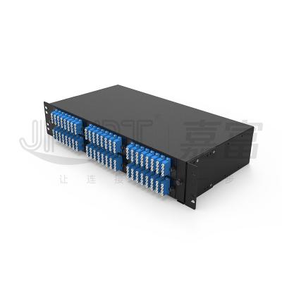 China 2U Sliding Rack Mount Fiber Patch Panel LC QX 196 Fibers Ultra Thin Fusion Splicing Tray for sale