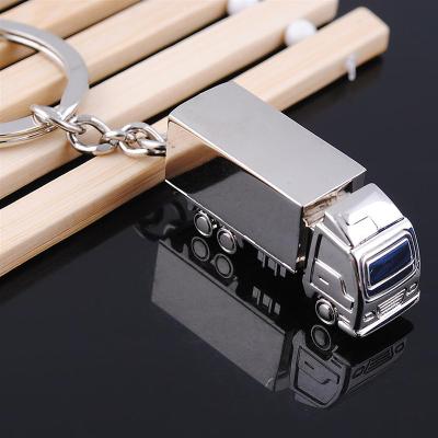 China Handsome Style Mini Metal Truck Key Ring Lorry Car Key Key Chain FOB Creative Gift Keyring For Women Men for sale