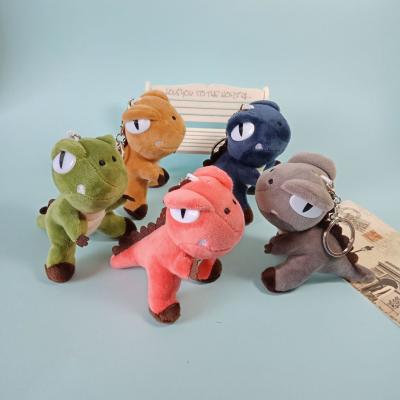 China Super Fierce Cute Small Dinosaur Style Doll Bag Small Key Chain Doll Plush Toy Tyrannosaurus Bag Pendant Ornament for sale