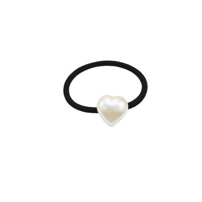 China Simple fashion female pearl love hair rope headdress hair accessories pearl hair band summer scrunchie for sale