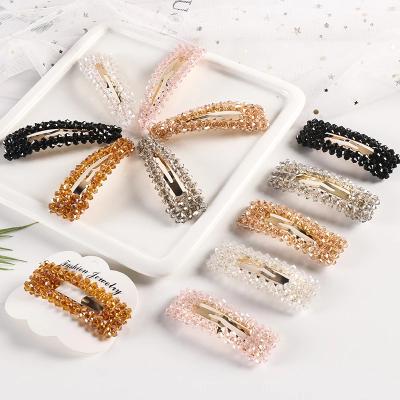 China Hot Selling Kid's Twilight Geometric Acrylic Crystal Hair Clip Set Fashion Cavity Style Acrylic Hair Clips For Girls for sale