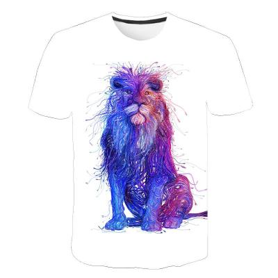 China summer new Anti-wrinkle 3D printed casual hop O-neck T-shirt animal print men's T-shirt short sleeve size 110-6XL hip for sale