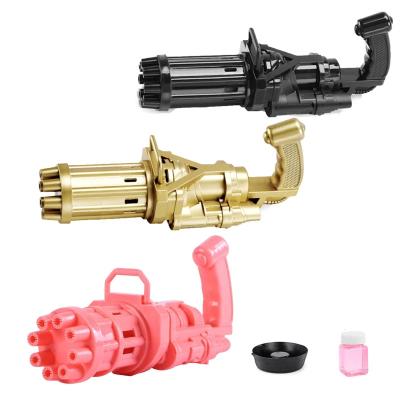 China GATLING Style Children's Bubble Machine Toys For Kids Plastic Machine Gun Toy Children Bubbles For Kid Toys Wholesale for sale