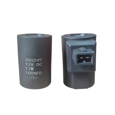 China Excavator Solenoid Valve Coil 280151 24VDC 17W 280249 12VDC 17W for sale