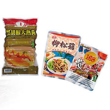 China Plastic Vacuum Snack Food Packaging Bag With Center Seal Or 3 Side Seal for sale