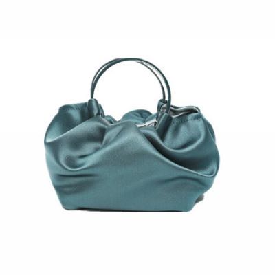 China Fashion Irregular Soft Women Bags Metal Ring Mini Handbag And Purse Velvet Shoulder Bag for sale