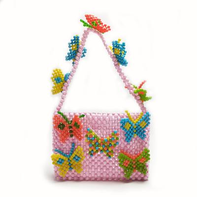 China Fashion a new 2021 summer hand-beaded butterfly bag handbag for sale