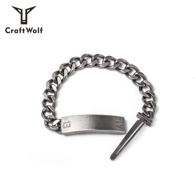 China Anti-allergic/No Rust/Gold Jewelry Wolf Craft Unisex Bangle Bracelet High Quality 316L Stainless Steel Silver Titanium Cuff Custom Made for sale