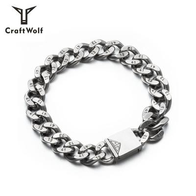 China Anti-allergic/No Rust/Wolf Mens Womens Couple High Quality Stainless Steel Chain Bracelets Craft Accessories for sale