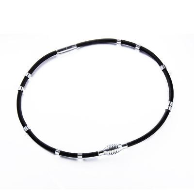 China High quality sports ion silicone men and women negative personality fashion necklace adjustable magnetic bracelet for sale