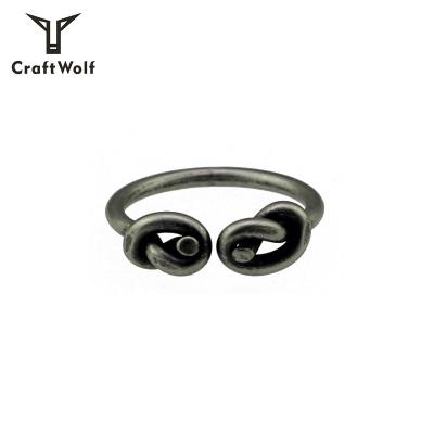 China TRENDY Craft Wolf 2019 Fashion 316L Stainless Steel Knot Ring for sale