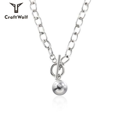 China High Quality Wolf Style Craft Design Special Shape Of Round Chain Necklace Fashion Jewelry For Men for sale