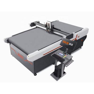 China CLOTHING RUK Flatbed Slitter Knife Cutter Oscillating Packaging Machine for cardboard boxes similar as zund for sale