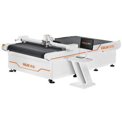 China Textiles Ruk Fabric Cutting Machine Car Sticker Cutting Machine With Oscillating Knife Automatic Flatbed Die Cutting for sale