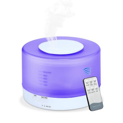 China Portable Electric Car Aroma Lamp Gasoline Oil and Aromatic Ultrasonic Glass Wood Diffuser for sale