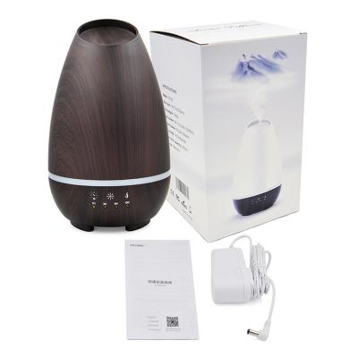 China RV Top Black Wood Grain Ultrasonic Home Aroma Humidifier Air Diffuser with Three Different Touch Screen Buttons for sale