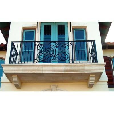 China Modern Ar - F005 Modern Style Wrought Iron Balcony Fencing Iron Security Railing for sale