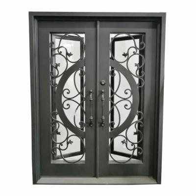 China EUROPEAN Turkey Luxury High Quality Modern Iron Door Main Design Single Residential Door AR-I051 for sale