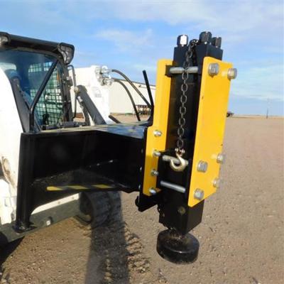 China Hölzerner Posten-Fahrer Skid Steer Vibrating Q345B für Mini Excavator zu verkaufen