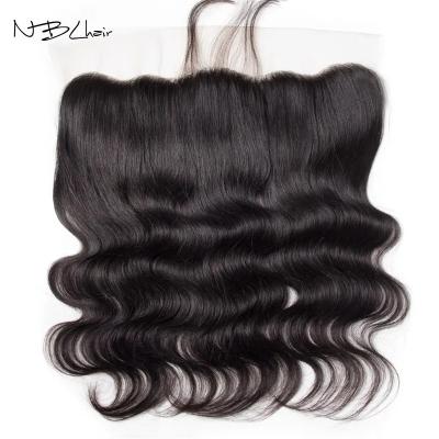 China Direct Machine Made Lace Frontal Closure Body Wave NBL Hair Brazilian Hair 13x4 T With Closure Free Shipping for sale