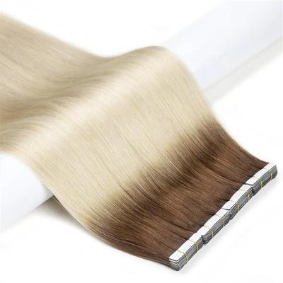 China Double wave remy hair tape sale extension silky straight brazilian virgin hair straight drawn 22 inch tape tis invisible hair manufacturers for sale