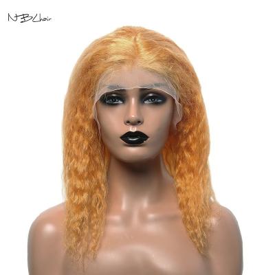 China Water Wave NBL HD Hair 100% Gold Silver Curl Wave Lace Wigs Full Lace Front Women Custom Color Wig For for sale