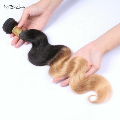 China Qingdao NBL Hair Products Co 12A Natural Body Wave Bundles Natural Body Wave Bundles 100% Virgin Hair Ombre Color Hair Weft for sale