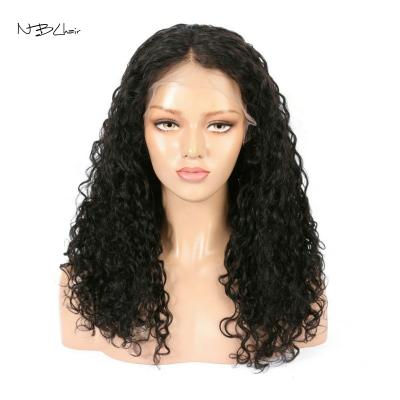 China Natural Transparent Lace Front Human Hair Wigs Virgin 180% Water Density Water Wave Curl Wholesale Indian Raw Full Lace Wig Full Lace Wig for sale